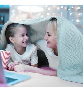 3PCS 68x90 inches Bed Quilt Set Embossing Bedspread Pillow Sham Twin size