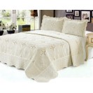 Quilt 3 Piece Bedding Bed Set / Bedspread / Embroidered with 2 Pillow sham
