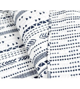 Hygge Stripe Quilt Navy/White 3Pc Set King by Lush Decoration Hygge Stripe Quilt Navy/White 3Pc Set King by Lush Decoration