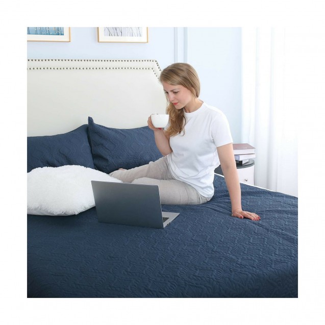 3 Piece Quilt Set Full/ Queen Size, Bedspread Coverlet Set, Reversible Comfortable