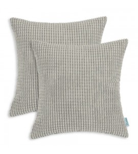 2Pcs Taupe Pillows Shell Cushion Covers Corduroy Corn Striped Home Sofa 45x45cm 2Pcs Taupe Pillows Shell Cushion Covers Corduroy Corn Striped Home Sofa 45x45cm