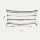 Striped Rectangle Cushion Black White Monochrome Stripes Cover Sofa 12 x 20"