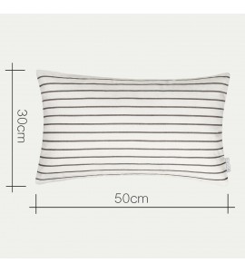 Striped Rectangle Cushion Black White Monochrome Stripes Cover Sofa 12 x 20" Striped Rectangle Cushion Black White Monochrome Stripes Cover Sofa 12 x 20"