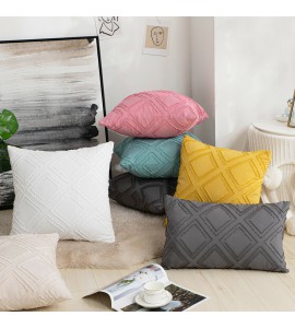 Set of 2 Bedding Cotton Linen Throw Pillow Covers for Couch Sofa Bed with Tassel Set of 2 Bedding Cotton Linen Throw Pillow Covers for Couch Sofa Bed with Tassel