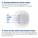 Kids Alarm Clock - Wake Up Light Digital Clock (White)