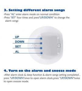 Kids Alarm Clock - Wake Up Light Digital Clock (White) Kids Alarm Clock - Wake Up Light Digital Clock (White)