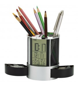 Pen Pencil Holder Digital LCD Desk Alarm Clock Pen Pencil Holder Digital LCD Desk Alarm Clock