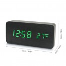 Electronic Digital Wooden Alarm Clock / Temperature/ Date Display