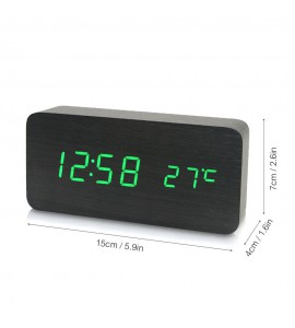 Electronic Digital Wooden Alarm Clock / Temperature/ Date Display Electronic Digital Wooden Alarm Clock / Temperature/ Date Display