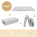 Foam Folding Mattress Sofa Bed Guests Floor Mat (GRAY)