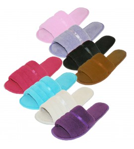 Soft Terry Slipper Open Toe House Shoes Soft Warm Slide Soft Terry Slipper Open Toe House Shoes Soft Warm Slide