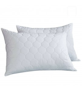2 Pack Quilted Bed Pillows White Goose Down Feather Standard 2 Pack Quilted Bed Pillows White Goose Down Feather Standard