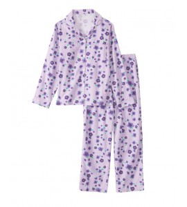 Men and Women's Flannel Pajama Two Piece Set PJ Sleepwear with Button Front (Purple) Men and Women's Flannel Pajama Two Piece Set PJ Sleepwear with Button Front (Purple)