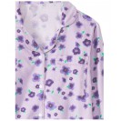 Men and Women's Flannel Pajama Two Piece Set PJ Sleepwear with Button Front (Purple)