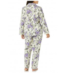 Men and Women's Flannel Pajama Two Piece Set PJ Sleepwear with Button Front (Gray) Men and Women's Flannel Pajama Two Piece Set PJ Sleepwear with Button Front (Gray)